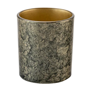 定制手工肌理金箔玻璃蜡烛罐