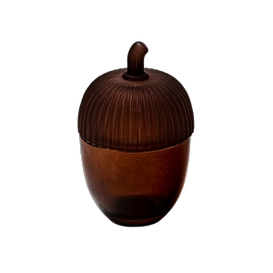 Custom Brown Acorn-Lid Glass Scented Candle Jar​