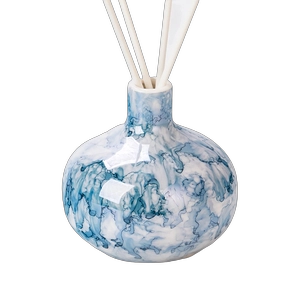 Wholesale Ink-Wash Blue Glaze Ceramic Reed Diffuser Bottles for Home Decor
