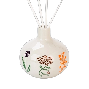 Bottiglie con diffusore a lamella in ceramica floreale dipinta a mano di nuovo design