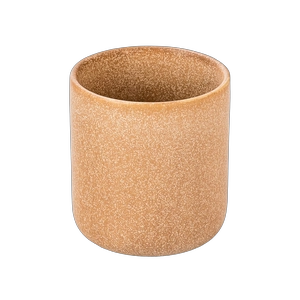 Custom Modern Warm Brown Speckled Glaze Ceramic Candle Jar