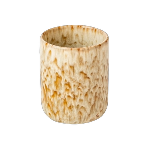 Wholesale Premium Cream Yellow Drip Glaze Ceramic Candle Jar for wedding decoration