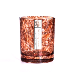 Wholesale Copper Marble Glass Candle Jars para sa Mga Pribadong Label na Brand
