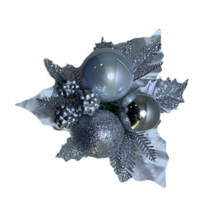 Senmasine zilveren kerstversieringen met glitterversieringen DIY kerstcadeau vakantie winterdecoratie