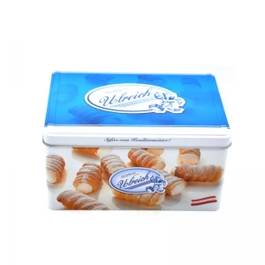 Hinged Lid Pastry Tin Box