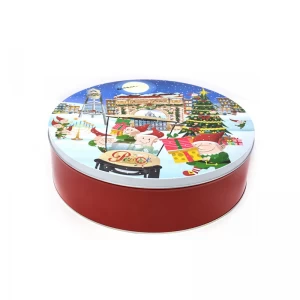 Kotak Tin Kuki Krismas Bulat