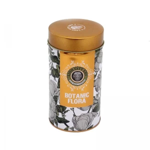 Tin Teh Bulat Penutup Ganda 50g 100g Bekas Tin Logam Penyimpanan Teh Longgar