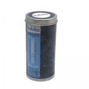 Bekas Tin CR Tahan Kanak-kanak Disuaikan Balang Tin Logam Bukti Bulat Kanak-kanak Untuk Ganja CBD