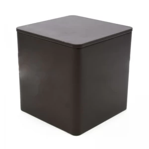Kotak Timah Hadiah Kopi Teh Black Square Custom Borong