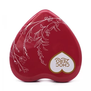Kotak Timah Coklat Bentuk Hati Tersuai untuk Hari Valentine