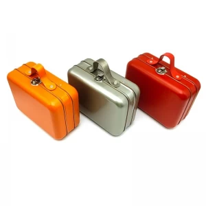 Penghantaran Cepat Kotak Hadiah Tinplate 185x136x85mm dengan Pemegang