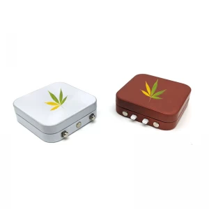 Custom empty cannabis tobacco tin box