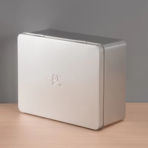 Custom Glossy Silver Metal Box