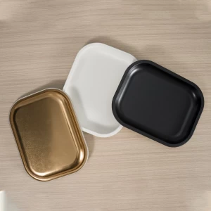 Factory Custom Tin Trays With Pattern Dry Fruit Metal Food Grade Tin Tray For Cannabis leaves
