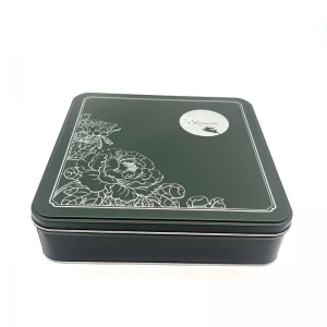 Kilang 235-235-60mm Rectangle Metal Candy Sweet Tin Box Custom Tea Penyimpanan Kotak Tin Cookie