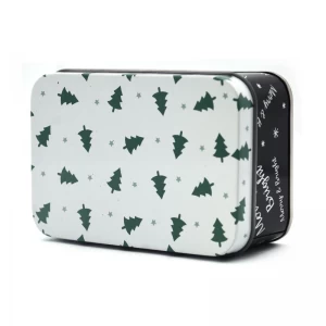 Metal Tin Box with Hinge Lid or Cosmetic Candy Lip Balm Gummy Perfume Cologne Jewerly Tea Cookie Cake Storage 105x105x130MM - COPY - e7s2v2