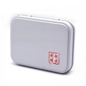 Metal Tin Box with Hinge Lid or Cosmetic Candy Lip Balm Gummy Perfume Cologne Jewerly Tea Cookie Cake Storage 108x73x37MM - COPY - spr7rh