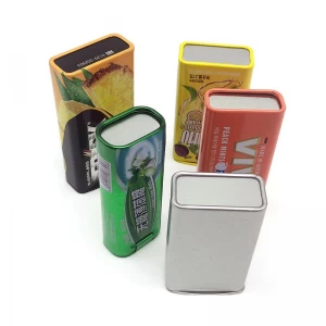 Custom Printed Small Hinged Lid Tin Box For Mint Candy
