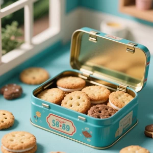 Rectangle Tinplate Can for Biscuits Food Grade Sweet Candy Cookies Tin Box