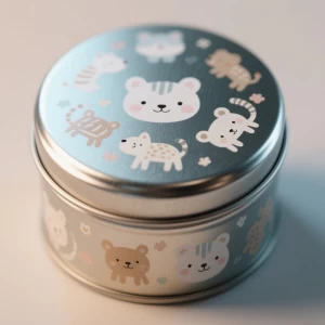 Custom Food Grade Chocolate Christmas Round Tin Box for Candy