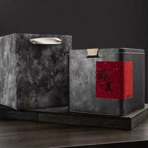 Support Customization Spot Square Loose Tea Tin Box With Hinge Lid
