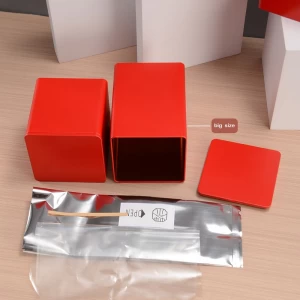 Custom Printed Square Tinplate Tea Tin Container with Metal Lid