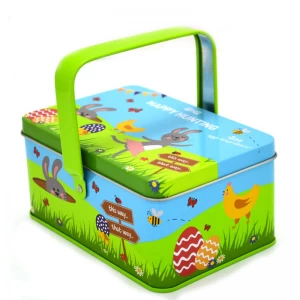 Kotak Tin Rectangle Custom dengan Pemegang