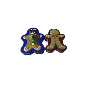 Kotak Krismas Cookie Man Custom Metal Gingerbread