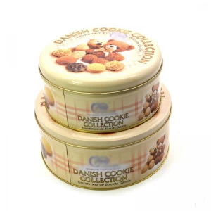 Pengilang Makanan Gred Tin Logam Pembungkusan Metal Round Chocolate Tin boleh untuk Cookie