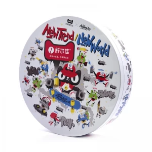 Custom Round Metal Cookies Tins