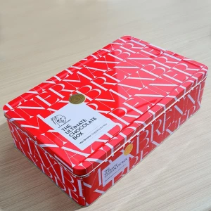 Custom Food Grade Rectangular Chocolate Tin Box