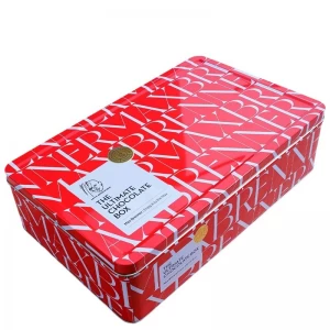 Custom Food Grade Rectangular Chocolate Tin Box