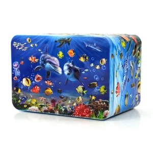 Custom Rectangle Embossing Candy Tin Box