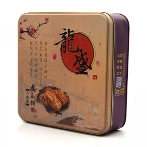 正方形のカスタムプリント缶