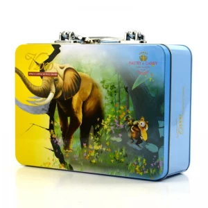 Custom Metal Lunch Box With Metal Handle