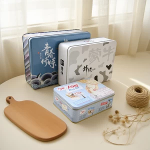 Factory customized food grade rectangular food tin box