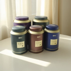 Factory Customized Metal Round Tea Tin Box