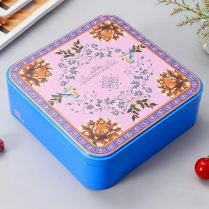 Embalaje de caja de lata de alimentos cuadrados personalizados de fábrica