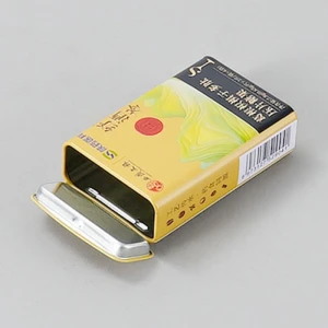 Caixa de lata de cigarro com tampa articulada personalizada