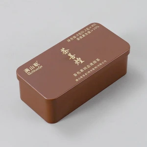 Embalaje de metal con caja de lata de regalo rectangular impresa personalizada