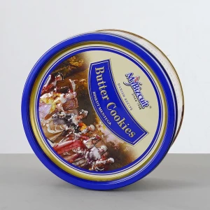 Custom Printed Round Cookie Tin Packaging