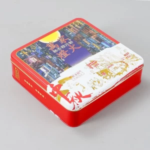 Custom Printed Square Food Tin Box Metal Packaging