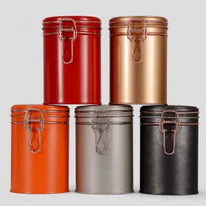 Wholesale Round Tin Tea Cans With Locks