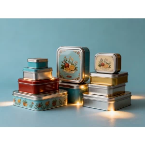 علب الصفيح ذات الشعار المخصص لبضائع العلامات التجارية المتميزة