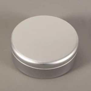 Großhandel aus silbernen runden Metallverpackungsboxen aus Zinn