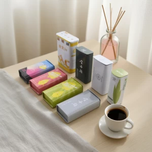 Lebensmittelechte Blechbehälter für Schokolade, Süßigkeiten und Desserts