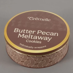 Latas de galletas de tamaño personalizado diseñadas para mercados minoristas y de regalos