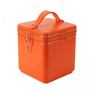 Wholesale Square Tin Gift Boxes With Handle And Clasp