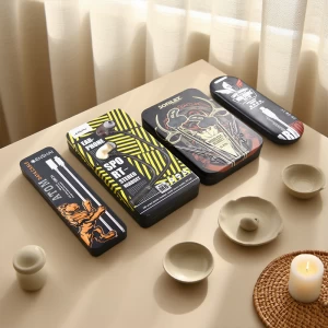 Cajas de hojalata de metal personalizadas para papelería y útiles escolares