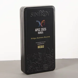 Embalagem personalizada em caixa de lata com dobradiças retangulares